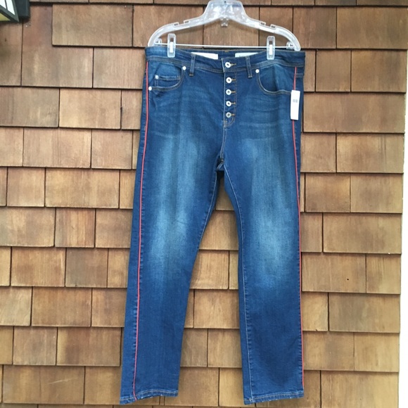 Anthro Pilcro High Rise Relaxed Straight Jeans - Picture 1 of 8